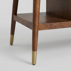 Averra Cane Coffee Table with Drawer & Shelf | Modern Wooden Living Room Center Table
