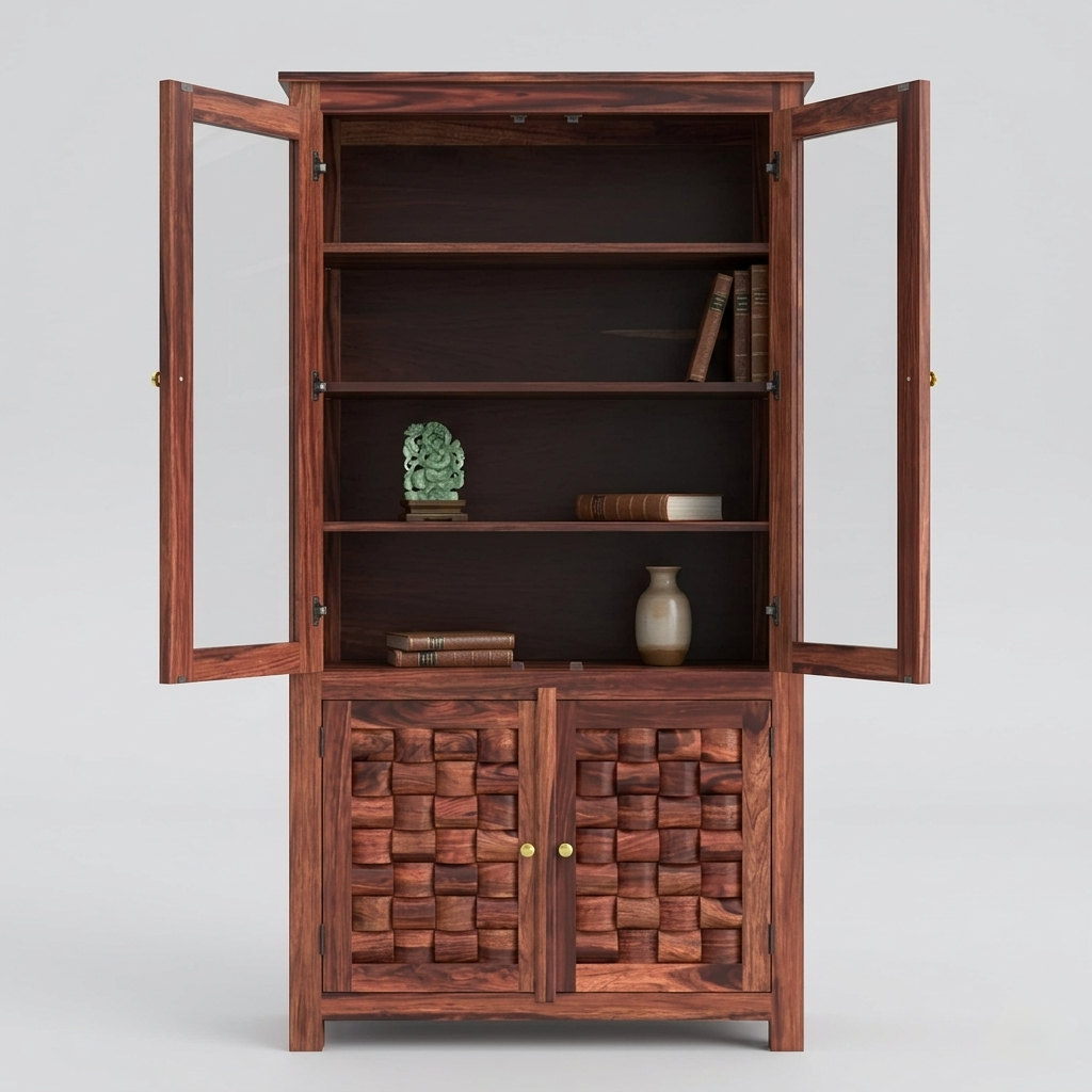 Aurora Glass Door Wooden Cabinet