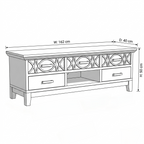 Designer Solid Wood TV Unit | Modern Entertainment Console