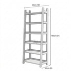 Linea Ladder Wooden Bookshelf | Minimal Open Shelf Storage Unit