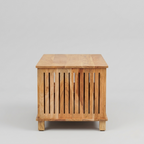 LineaWood Solid Wood Storage Trunk | Modern Slatted Wooden Blanket Chest