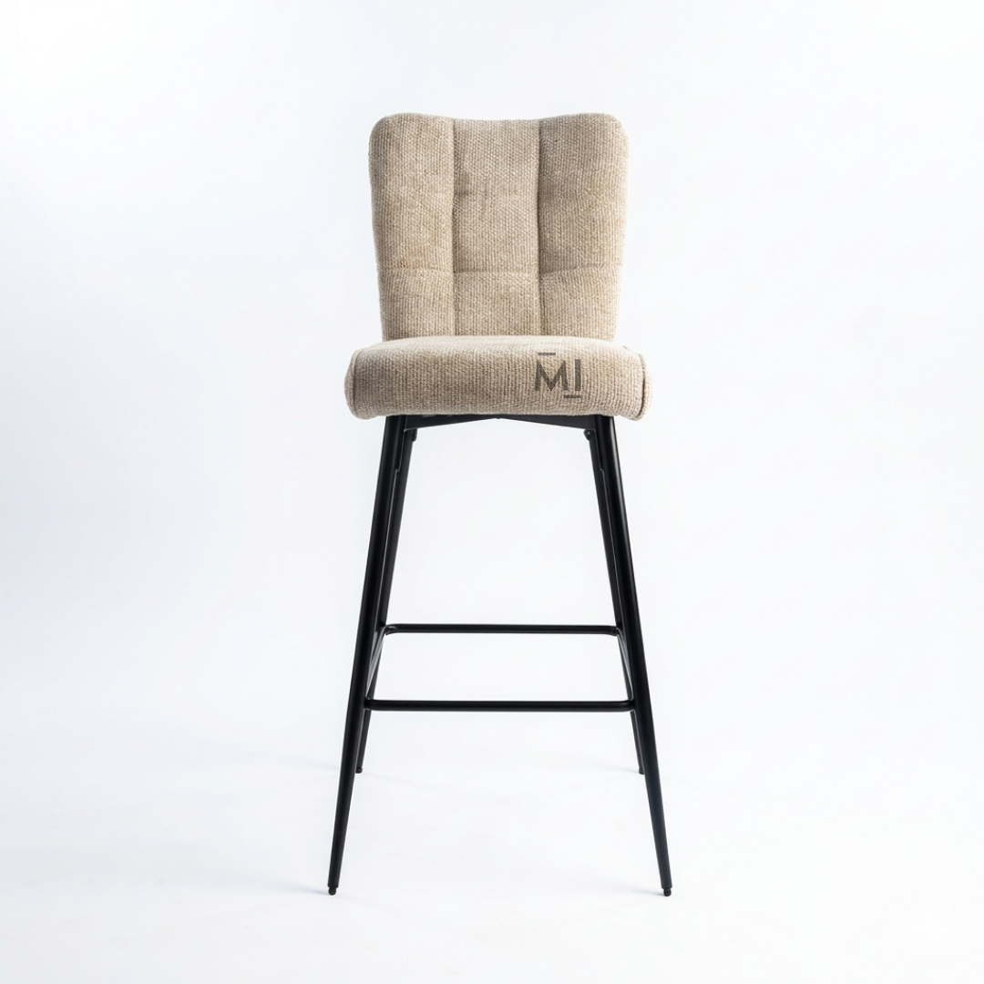 Luna Upholstered Bar Chair | Modern Fabric Counter Stool