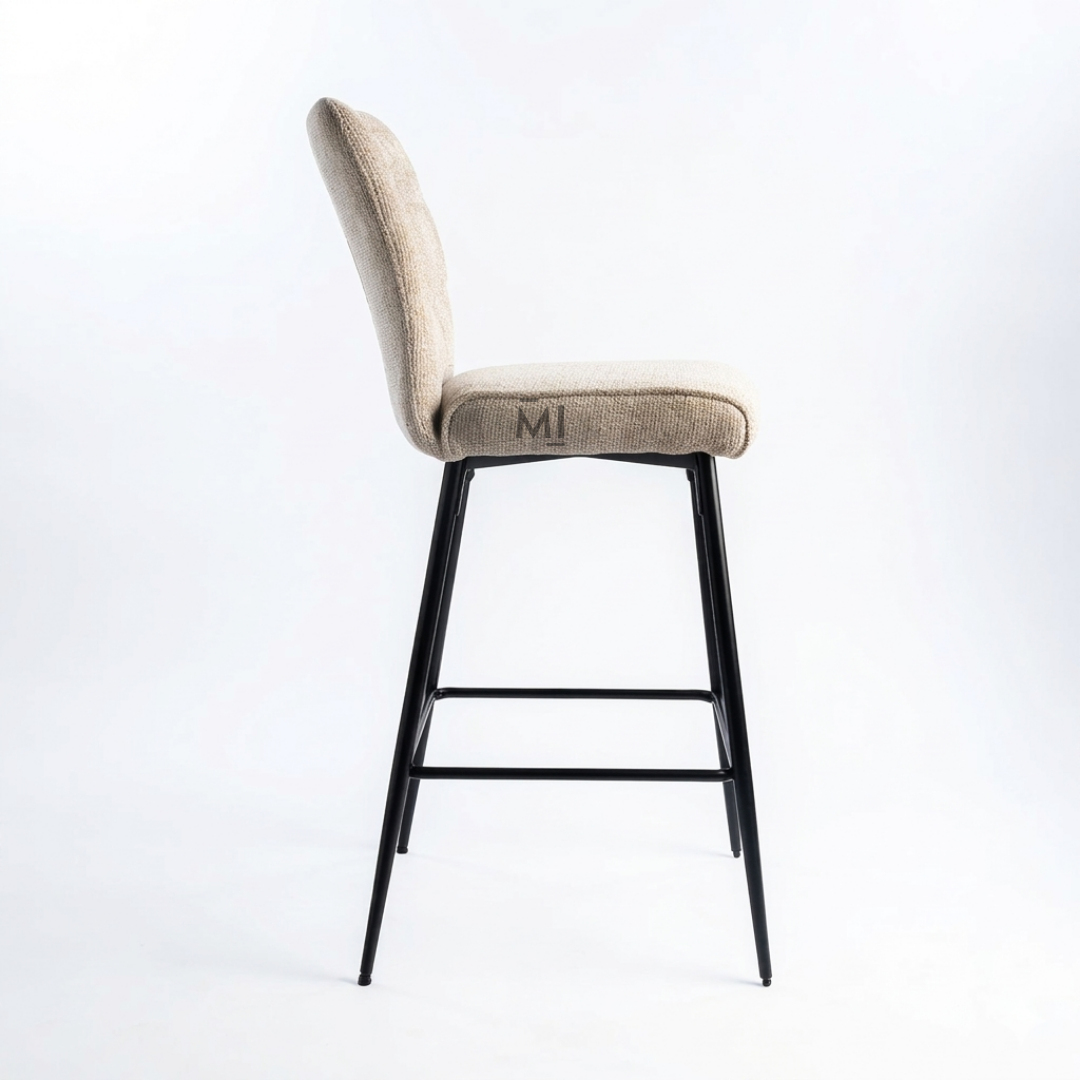 Luna Upholstered Bar Chair | Modern Fabric Counter Stool
