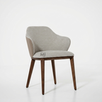 Lunora Upholstered Dining Chair | Modern Curved Accent Dining Seat