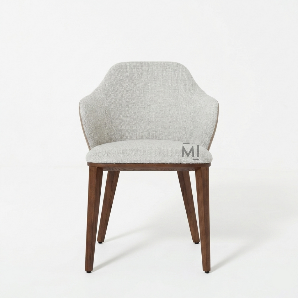 Lunora Upholstered Dining Chair | Modern Curved Accent Dining Seat