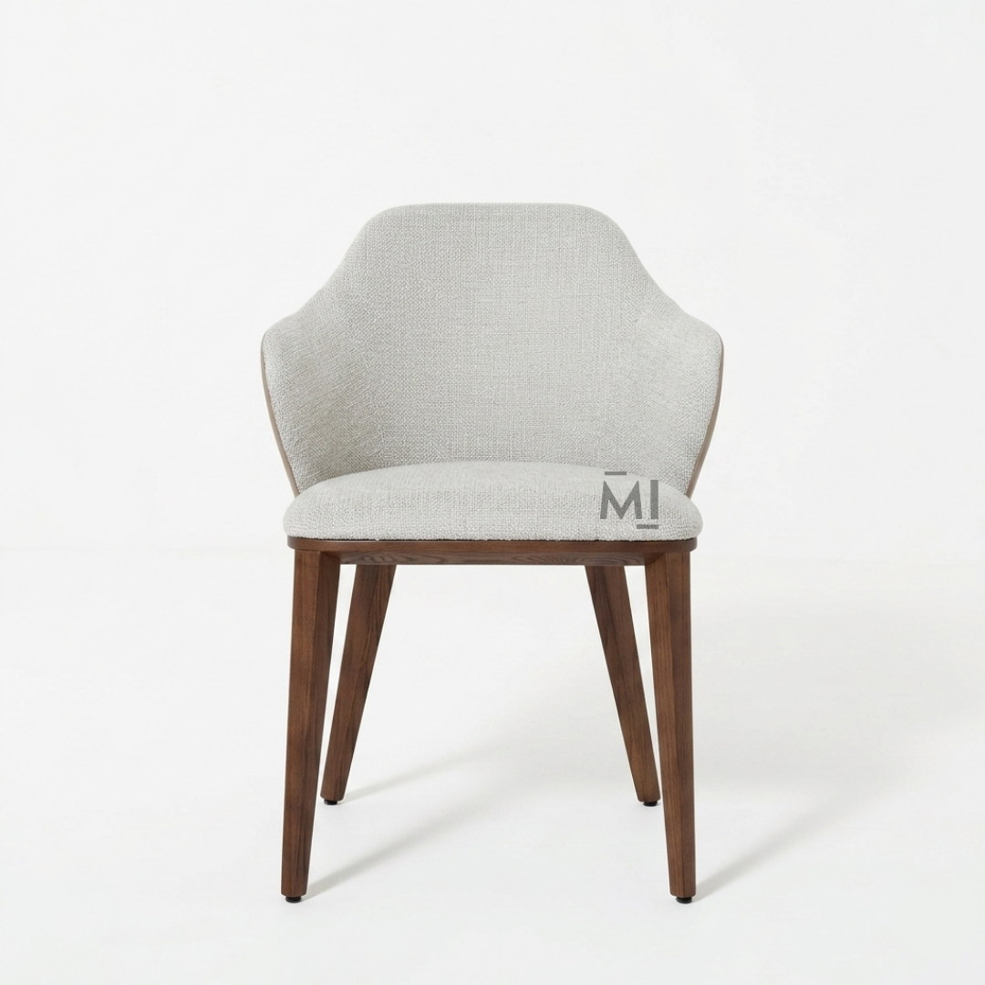 Lunora Upholstered Dining Chair | Modern Curved Accent Dining Seat