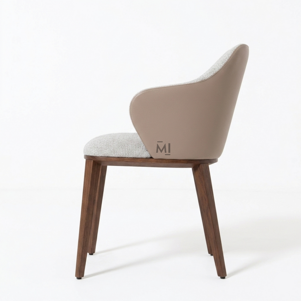 Lunora Upholstered Dining Chair | Modern Curved Accent Dining Seat