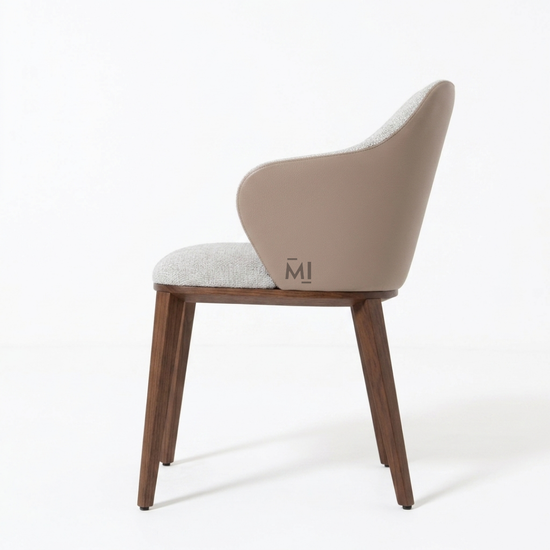 Lunora Upholstered Dining Chair | Modern Curved Accent Dining Seat