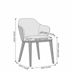 Lunora Upholstered Dining Chair | Modern Curved Accent Dining Seat