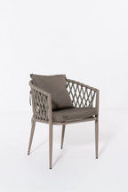 LuxeWeave Outdoor Dining Chair | Modern Rope Patio Armchair