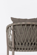 LuxeWeave Outdoor Dining Chair | Modern Rope Patio Armchair