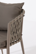 LuxeWeave Outdoor Dining Chair | Modern Rope Patio Armchair