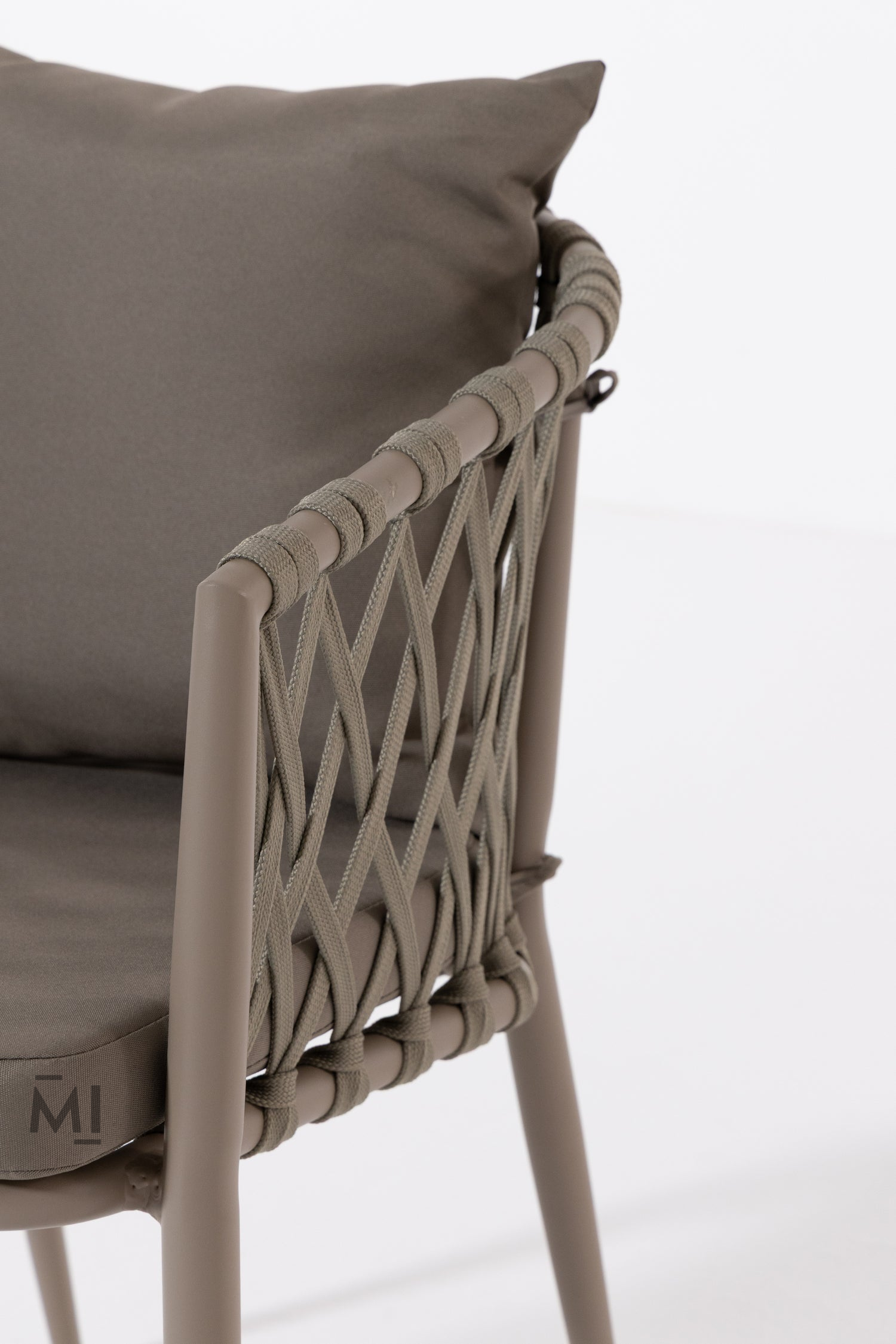 LuxeWeave Outdoor Dining Chair | Modern Rope Patio Armchair