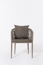 LuxeWeave Outdoor Dining Chair | Modern Rope Patio Armchair