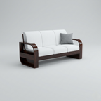 Luxury Solid Wood Sofa Set | Contemporary Wooden Living Room Furniture