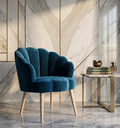 Luxury Velvet Shell Accent Chair | Modern Upholstered Lounge Chair