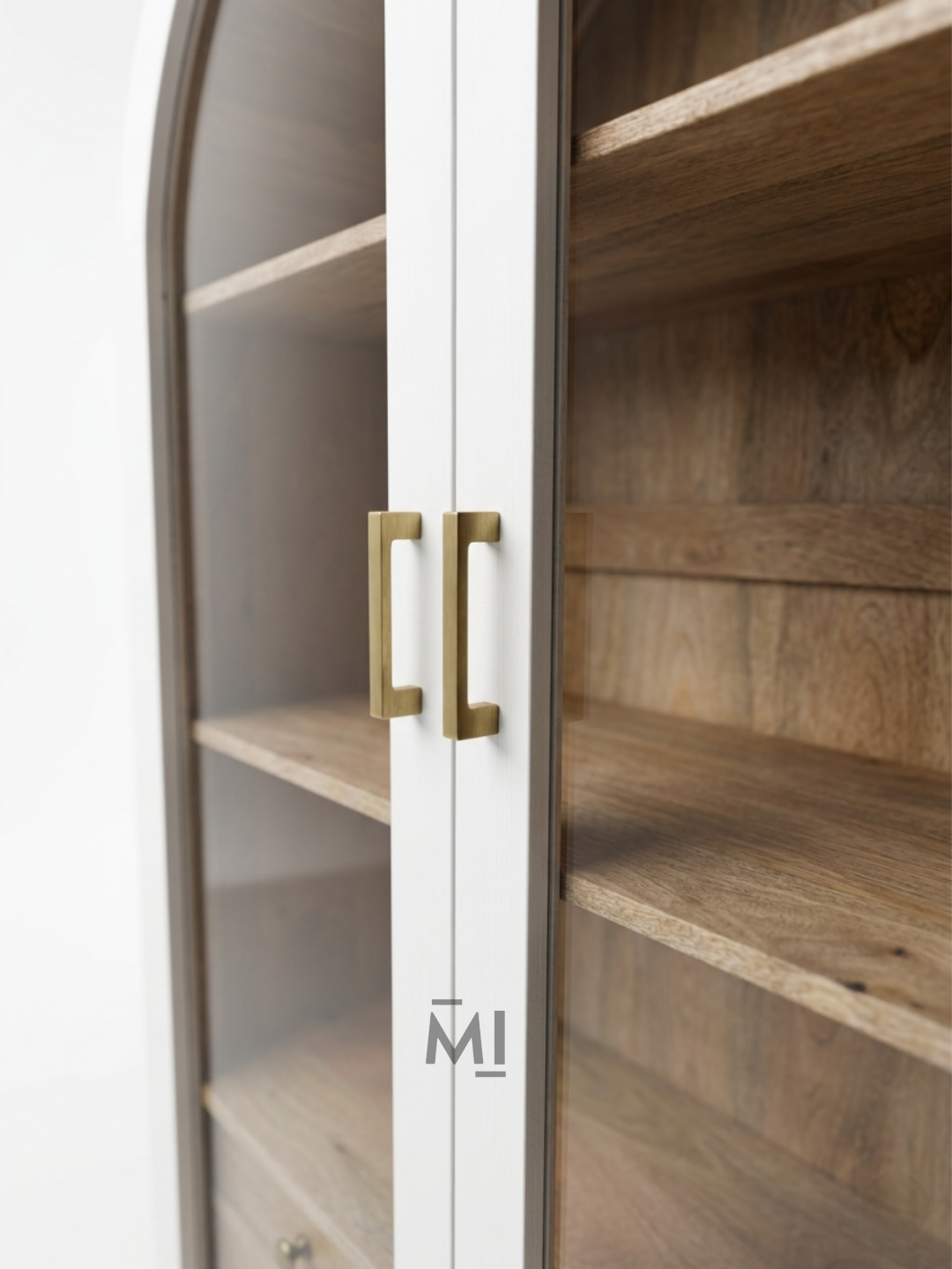Modern Arched Crockery Cabinet | Wooden Display Storage Unit