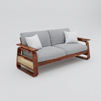 Modern Solid Wood Sofa Set | Contemporary Wooden Living Room Furniture