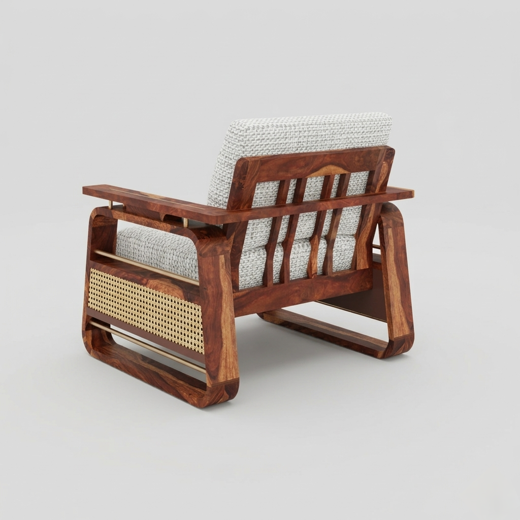 Modern Solid Wood Sofa Set | Contemporary Wooden Living Room Furniture