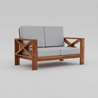 Modern Solid Wood Sofa Set | Luxury Contemporary Living Room Furniture
