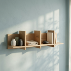 Modern Wooden Floating Wall Shelf | Minimalist Display & Storage Shelf