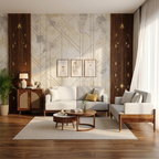 Modern Wooden Sofa Set | Contemporary Living Room Furniture Collection