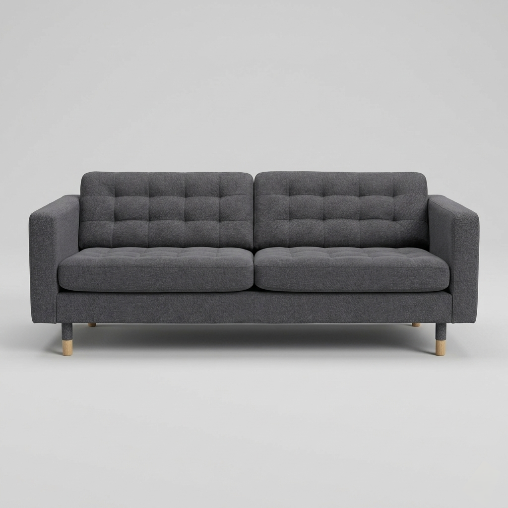 Modern fabric sofa with tufted button design comfortable 3 seater