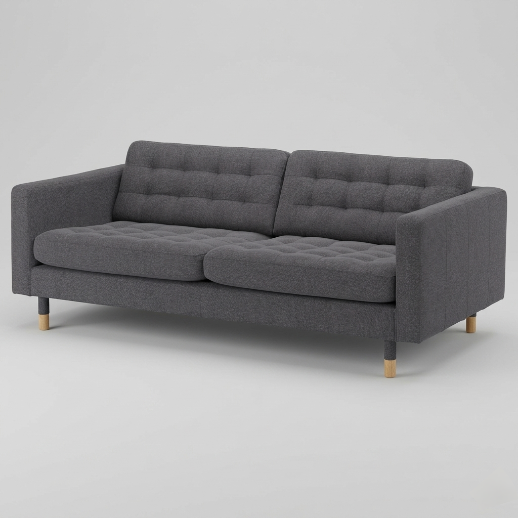 Modern fabric sofa with tufted button design comfortable 3 seater in Jodhpur India