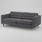 Modern fabric sofa with tufted button design comfortable 3 seater in Jodhpur India