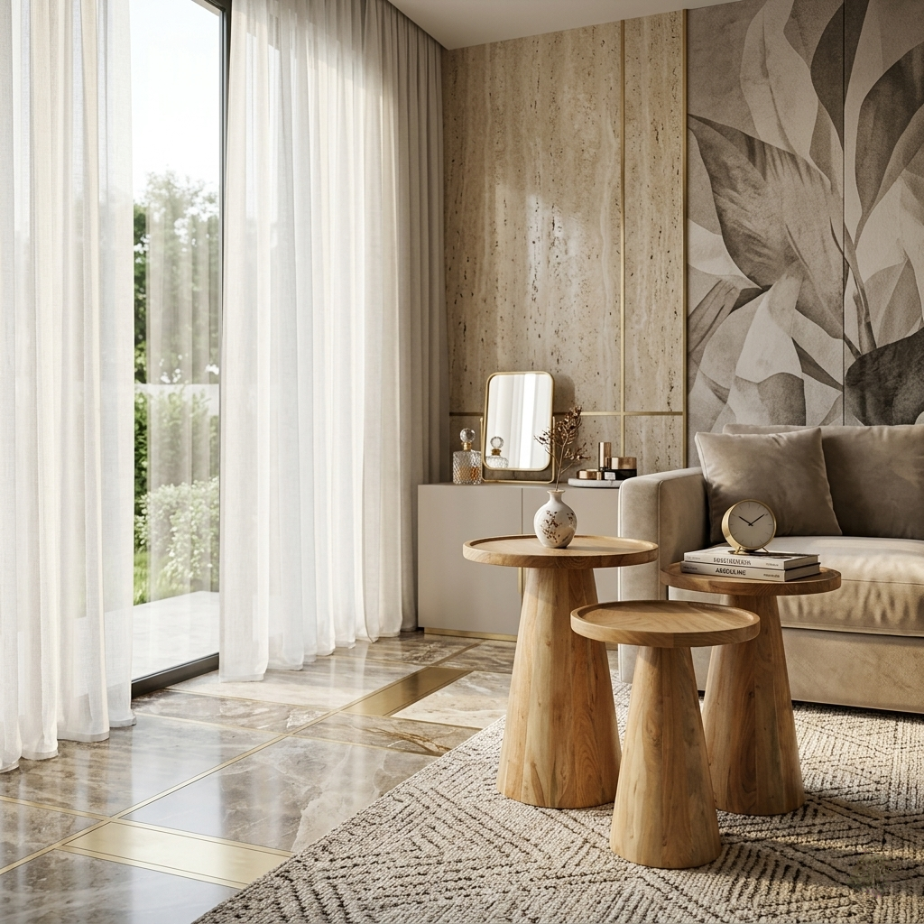 Modern Wooden Accent Pedestal