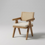 Luxury cane dining set for modern interiors
