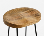 Orion Industrial Bar Stool | Solid Wood & Metal Counter Stool