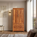 Orion solid wooden wardrobe durable storage furniture for bedroom in India