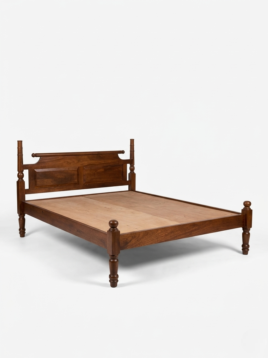 Solid wood bed for home bedroom furniture in Jodhpur India