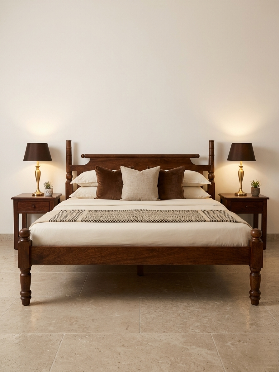 Orlix solid wooden bed durable modern bed furniture for bedroom in India