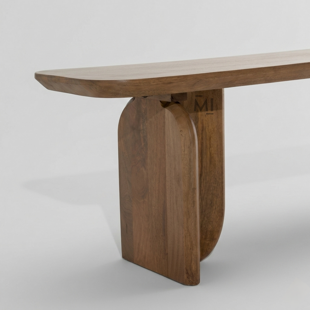 Orvane Solid Wood Dining Set with Curved Arm Chairs & Bench
