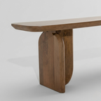 Orvane Solid Wood Dining Set with Curved Arm Chairs & Bench