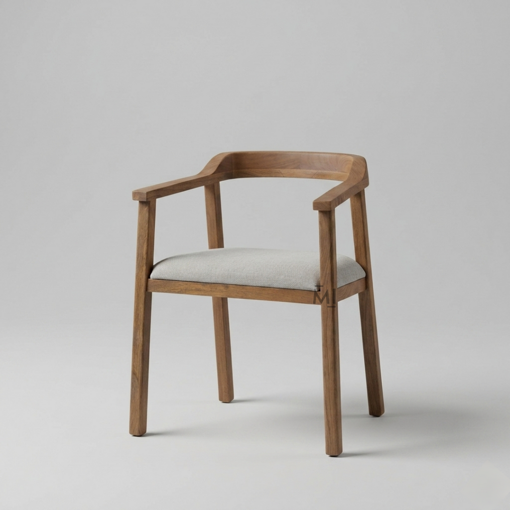 Orvane Solid Wood Dining Set with Curved Arm Chairs & Bench