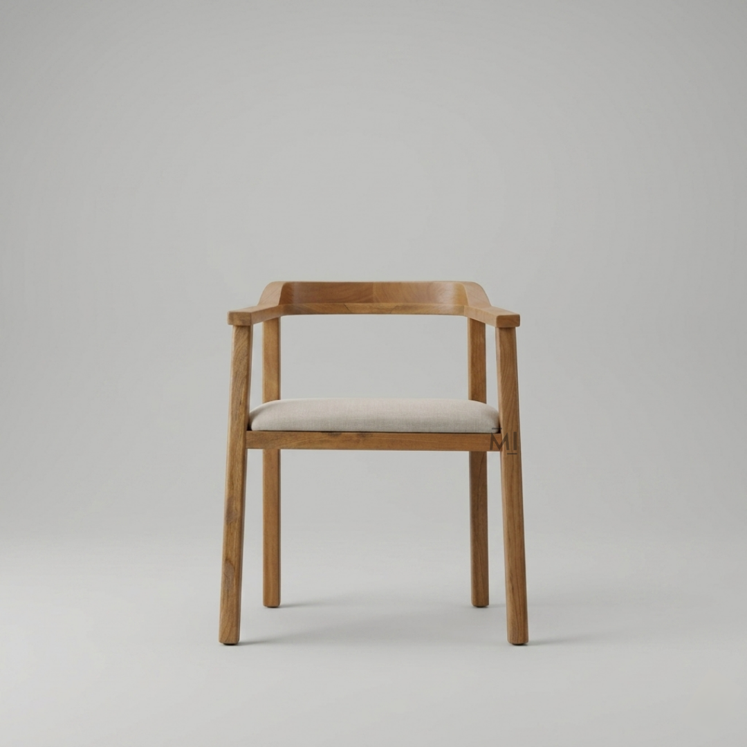 Orvane Solid Wood Dining Set with Curved Arm Chairs & Bench