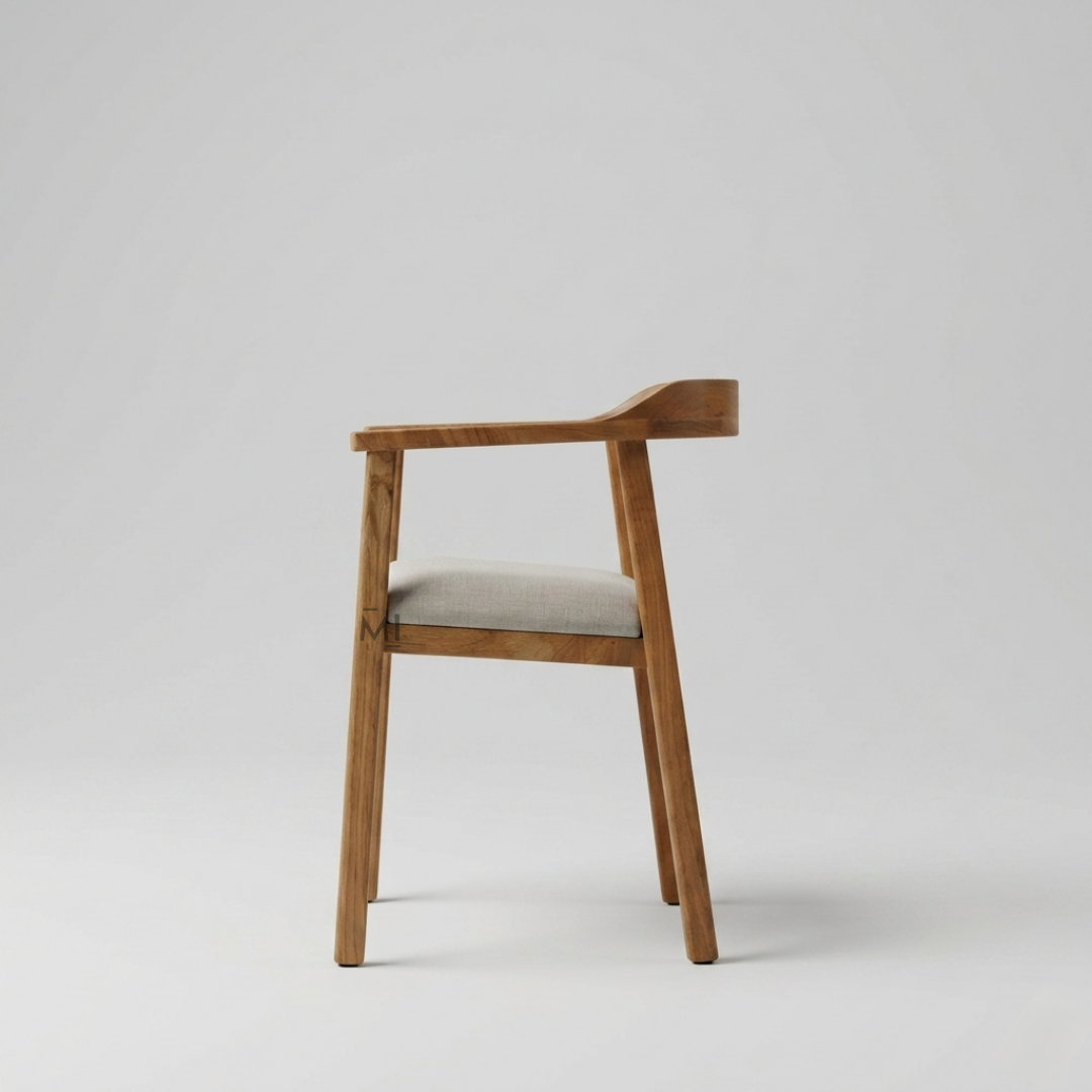 Orvane Solid Wood Dining Set with Curved Arm Chairs & Bench