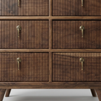 Averra Tall Wooden Chest of Drawers | Multi Drawer Vertical Storage Cabinet for Bedroom