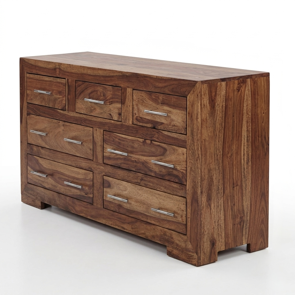 Averra Modern Wooden Chest of Drawers | Wide Storage Cabinet with Multi Drawer Design
