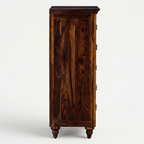 Solid Wood Chest of Drawers | Narrow Wooden Storage Cabinet with 5 Drawers for Bedroom