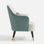 Modern Upholstered Accent Chair | Contemporary Lounge Chair with Gold-Tipped Legs