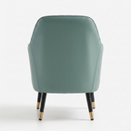 Modern Upholstered Accent Chair | Contemporary Lounge Chair with Gold-Tipped Legs