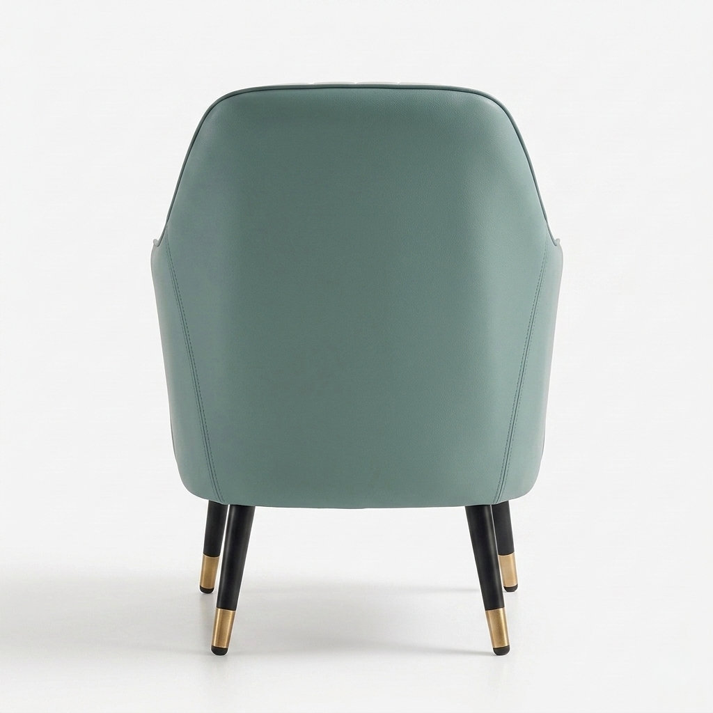 Modern Upholstered Accent Chair | Contemporary Lounge Chair with Gold-Tipped Legs