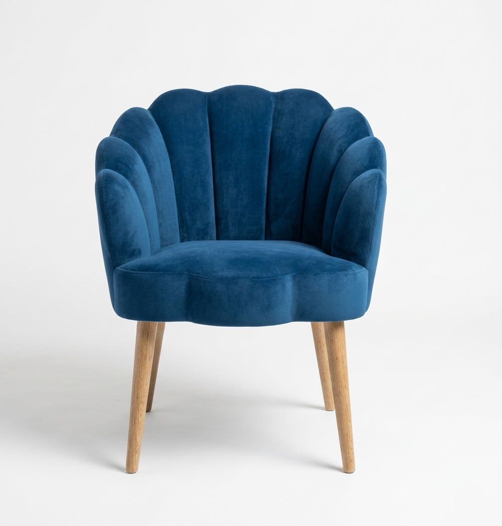 Luxury Velvet Shell Accent Chair | Modern Upholstered Lounge Chair