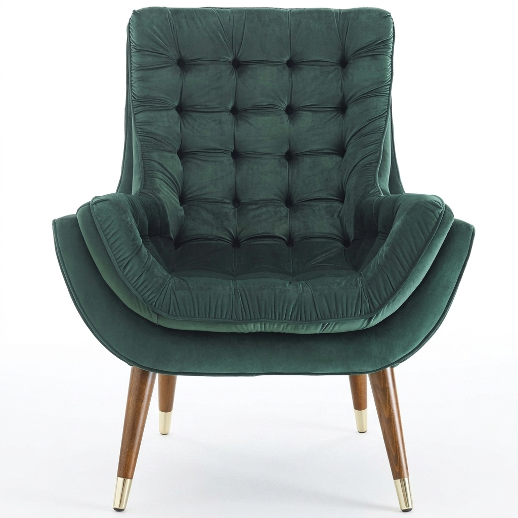 Velvet Barrel Accent Chair