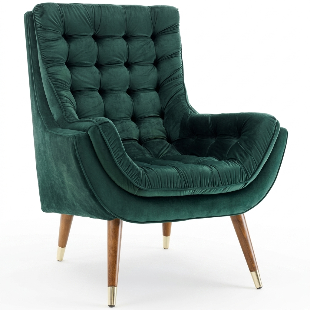 Velvet Barrel Accent Chair