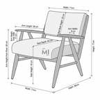 Scandinavian Sherpa Accent Chair with Solid Wood Frame